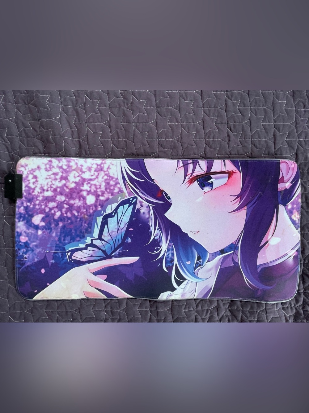 Shinobu Kocho Demon Slayer: Kimetsu no Yaiba LED RGB gaming mouse pad desk pad.